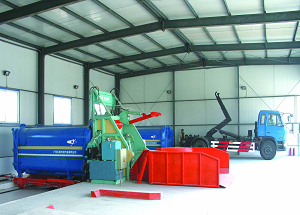 垃圾壓縮轉(zhuǎn)運站設(shè)備及車箱可卸式垃圾車